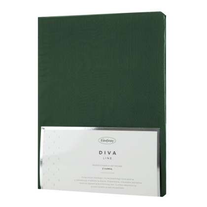 Prestieradlo 100x200 cm DINA z bavlneného saténu - tmavozelené